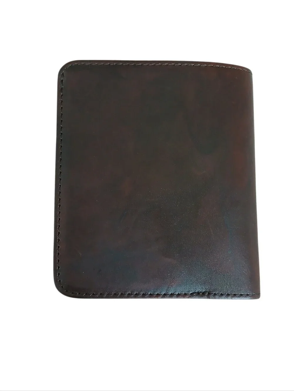Saddleback Leather Company Rugged Bifold Wallet Dark Brown Heavy Stitch Logo